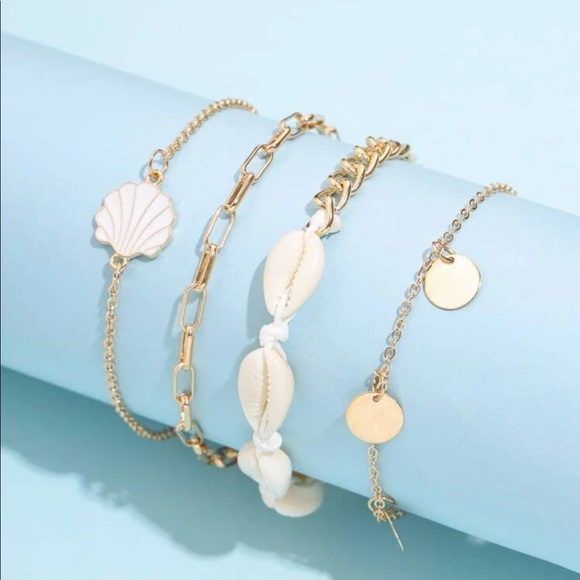 • Bailey • 4 Pc. Shell Anklet Set - Picture 2 of 3